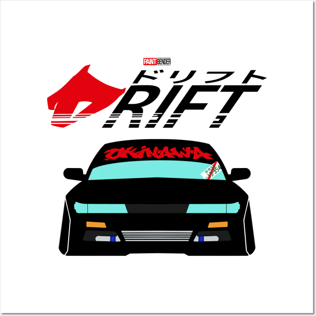 S13 Silvia Nissan Drift Car Initial D Akins Speedstar Drift King Takumi Fujiwara Fast X Wall Art by ArtIzMuzikForTheEyez